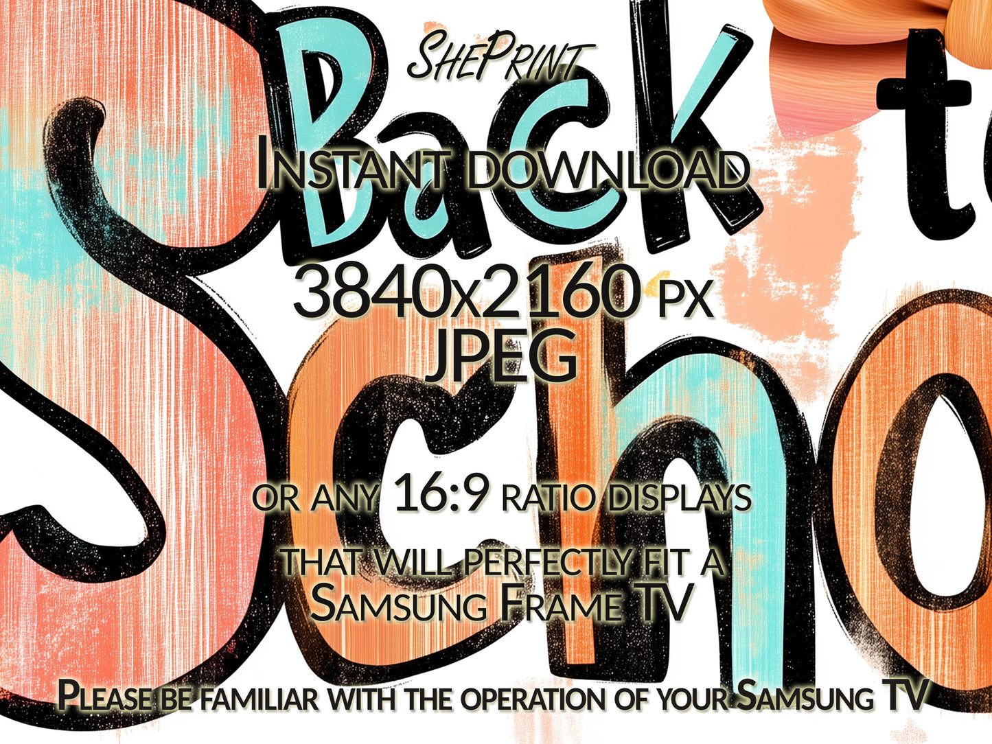 Back to School TV Art For Girls | Digital Art close up view