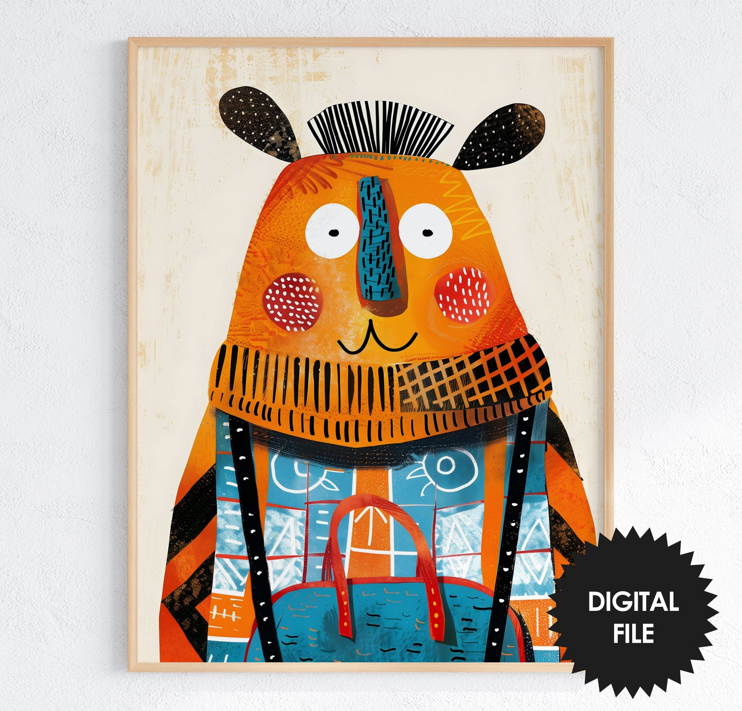 Back To School Wall Art, Fall Wall Art For Kids, Set of 4 Digital Prints, Bear Teacher Print preview