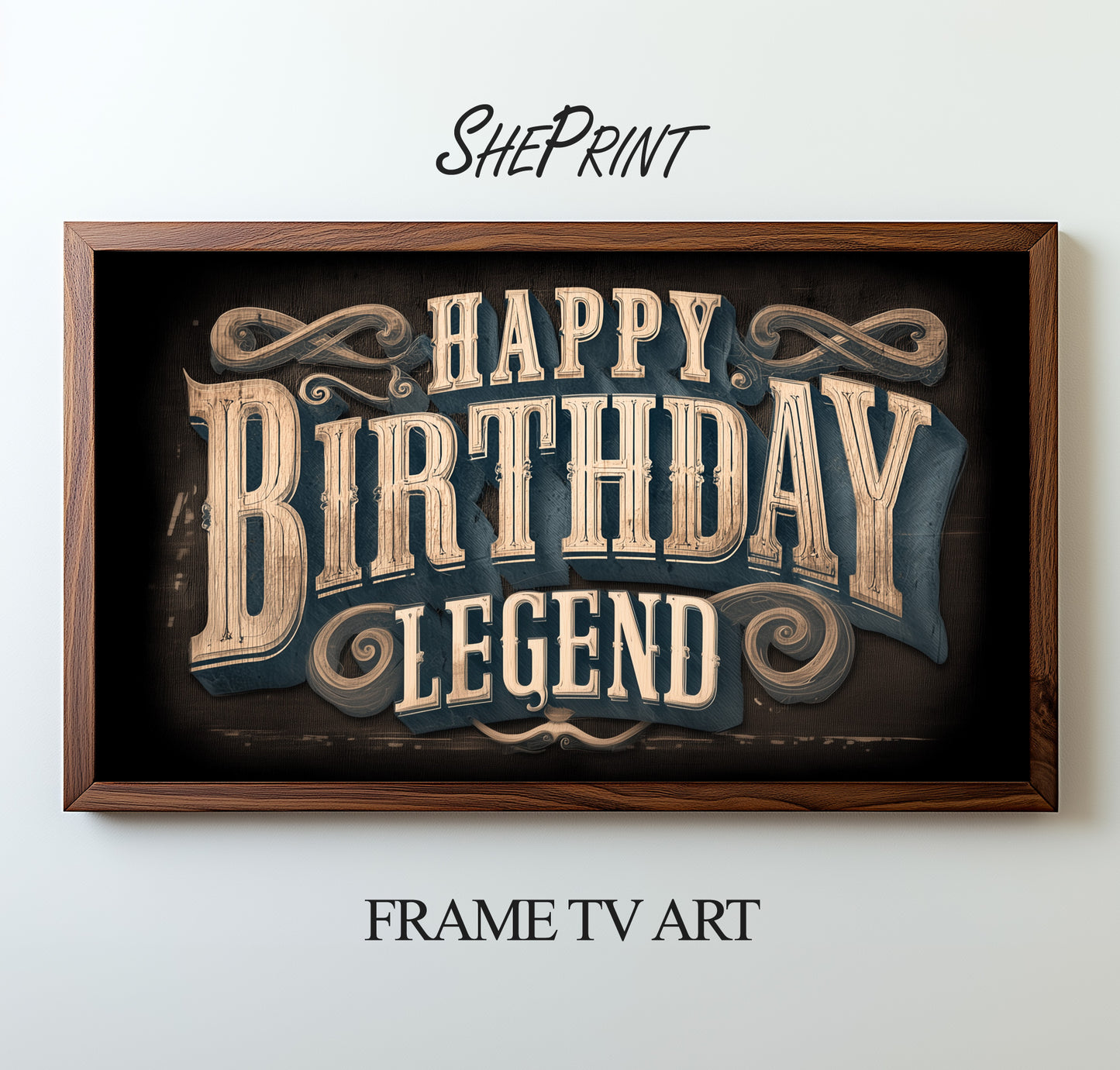 Happy Birthday Legend Victorian Sign TV Art preview