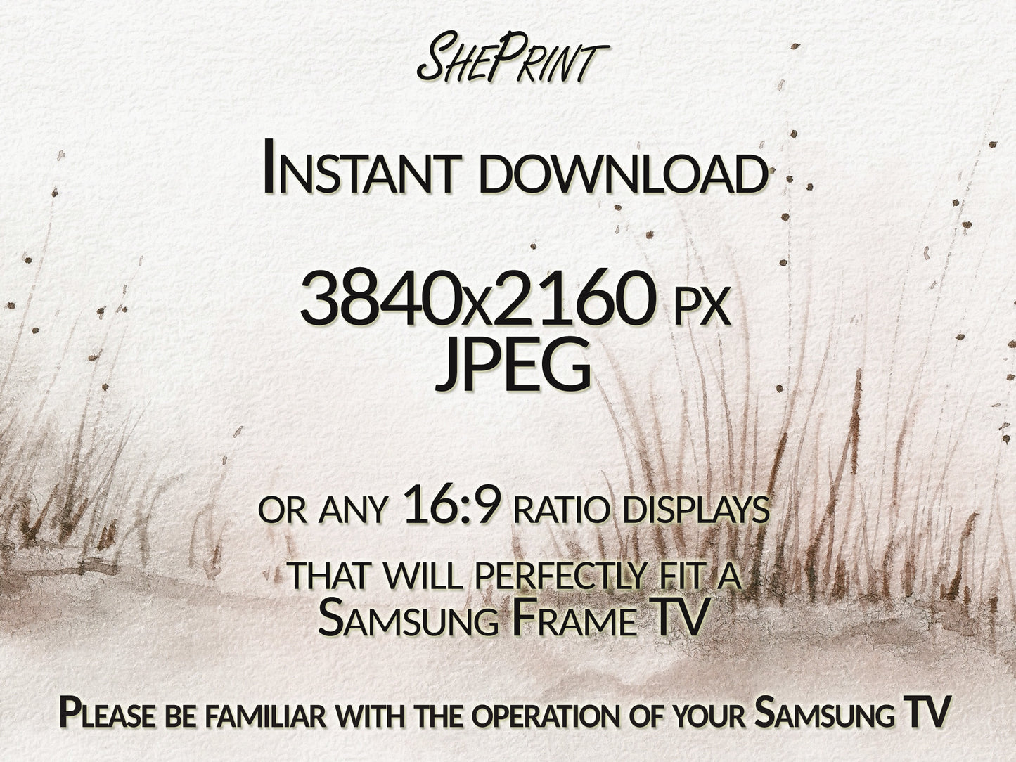 Samsung Frame TV Art Minimalist Fall Scene Art | Digital TV Art | Instant Download