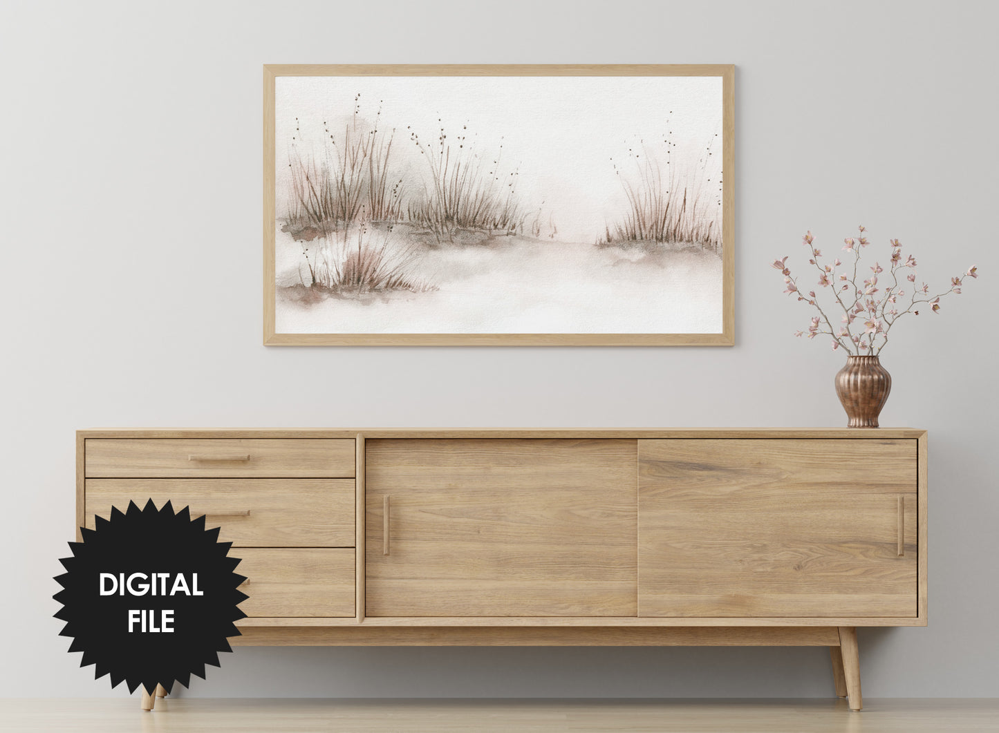 Samsung Frame TV Art Minimalist Fall Scene Art | Digital TV Art | Instant Download
