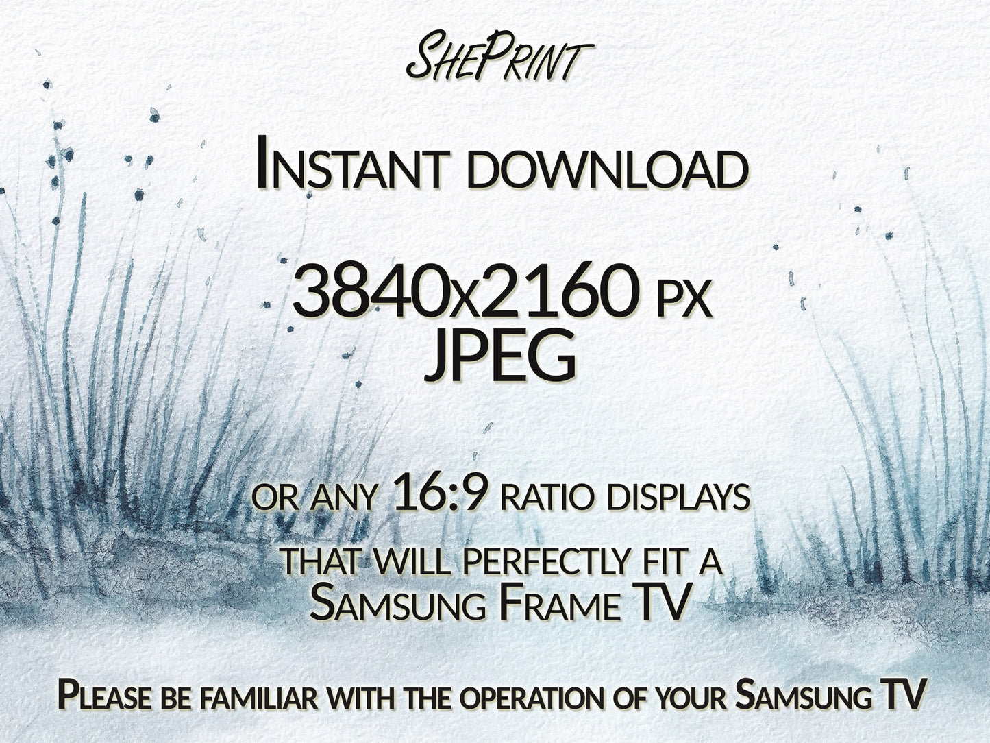 Samsung Frame TV Art Minimalist Winter Scene Art | Digital TV Art | Instant Download
