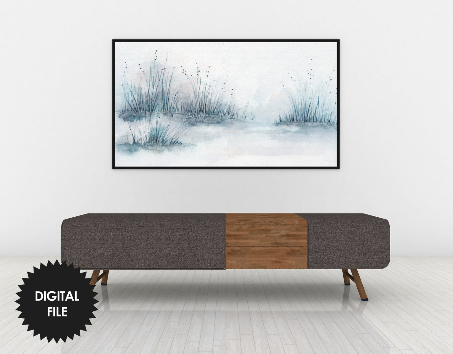 Samsung Frame TV Art Minimalist Winter Scene Art | Digital TV Art | Instant Download