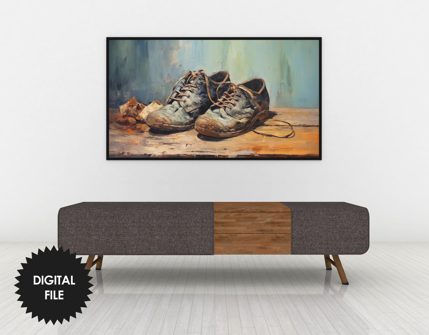 Old Shoes Vintage Art, Samsung Frame TV Art, Instant Download