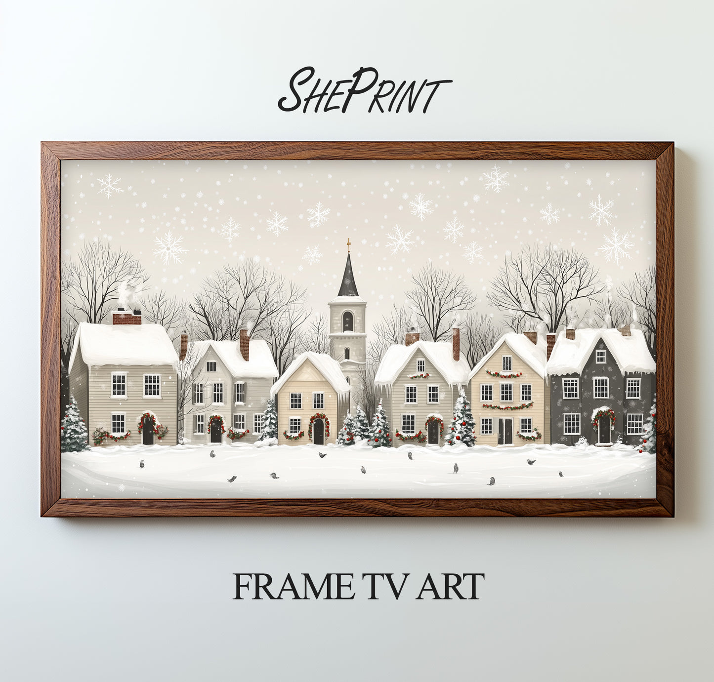 Scandinavian Winter Frame TV Art