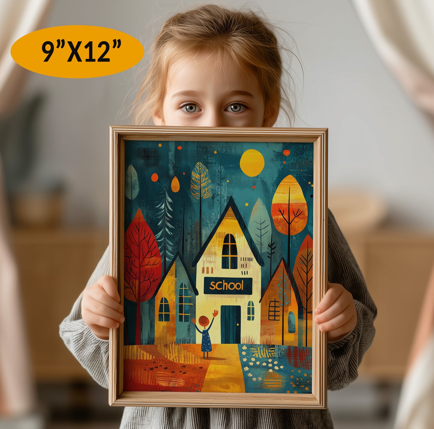 Printable Wall Art for Kids Room, Boho Style School Day Print preview 2