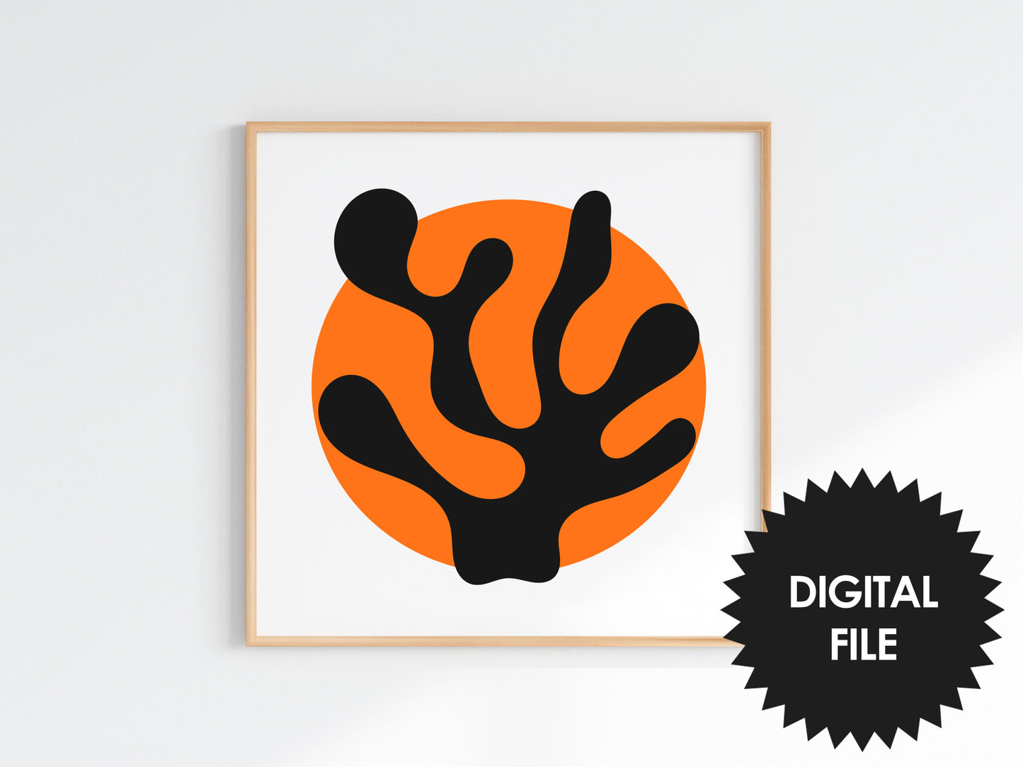 Halloween Inspired Abstract Wall Art Printable, Digital Download, Print at Home, Print Any Size Up To 20x20inch