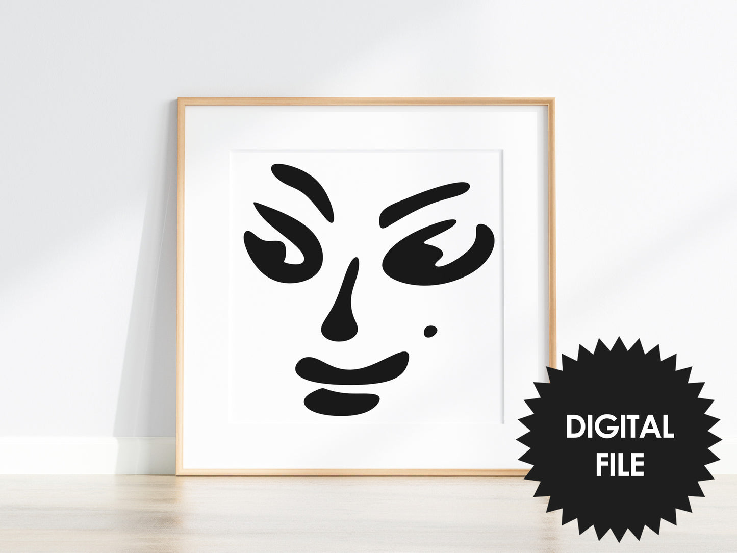Abstract Wall Art #04, Set of 4, Bundle Print set, black & white wall art, digital art poster download, modern square art prints