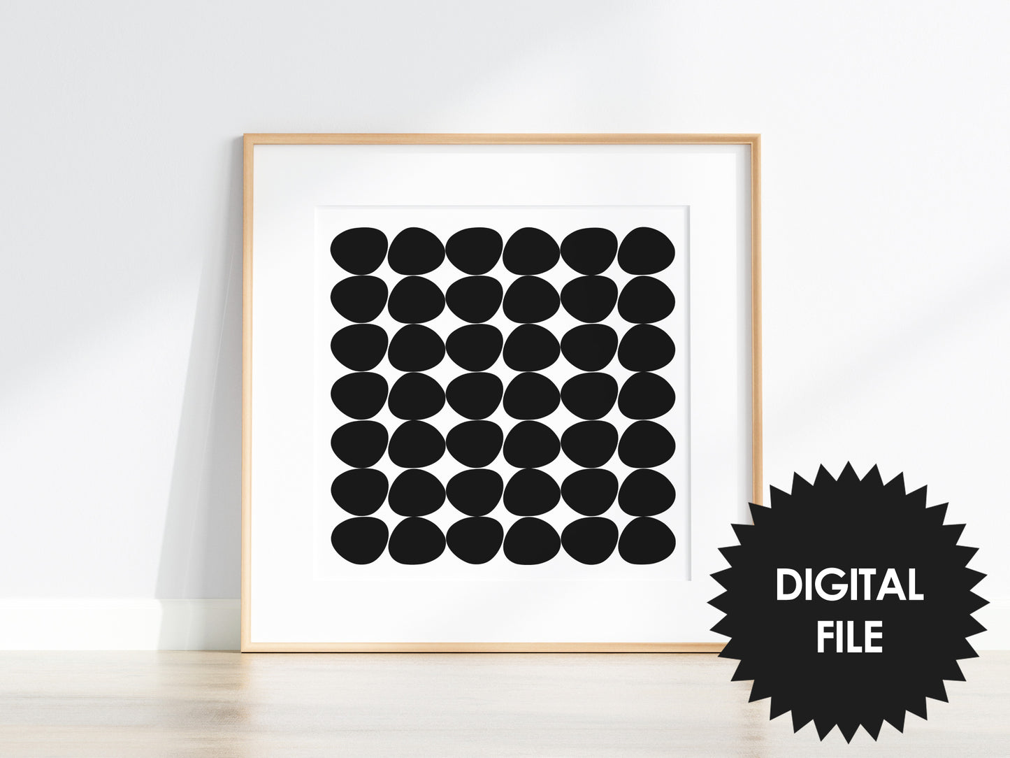 Abstract Wall Art #04, Set of 4, Bundle Print set, black & white wall art, digital art poster download, modern square art prints