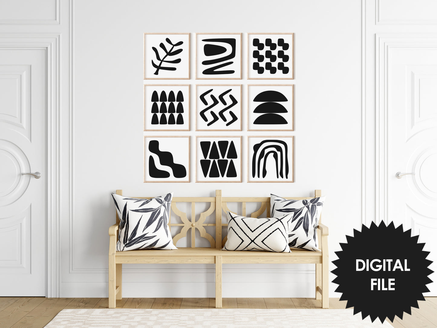 Printable Abstract Art #03 Abstract Harmony, Set of 9 Prints