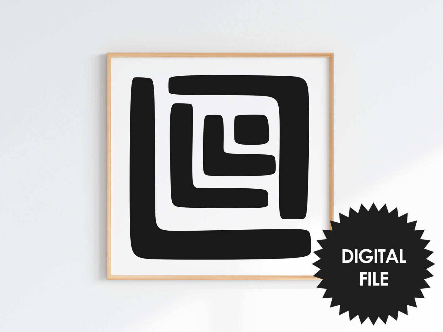 Printable Abstract Puzzle Squares Art #09 Set of 9 Wall Prints