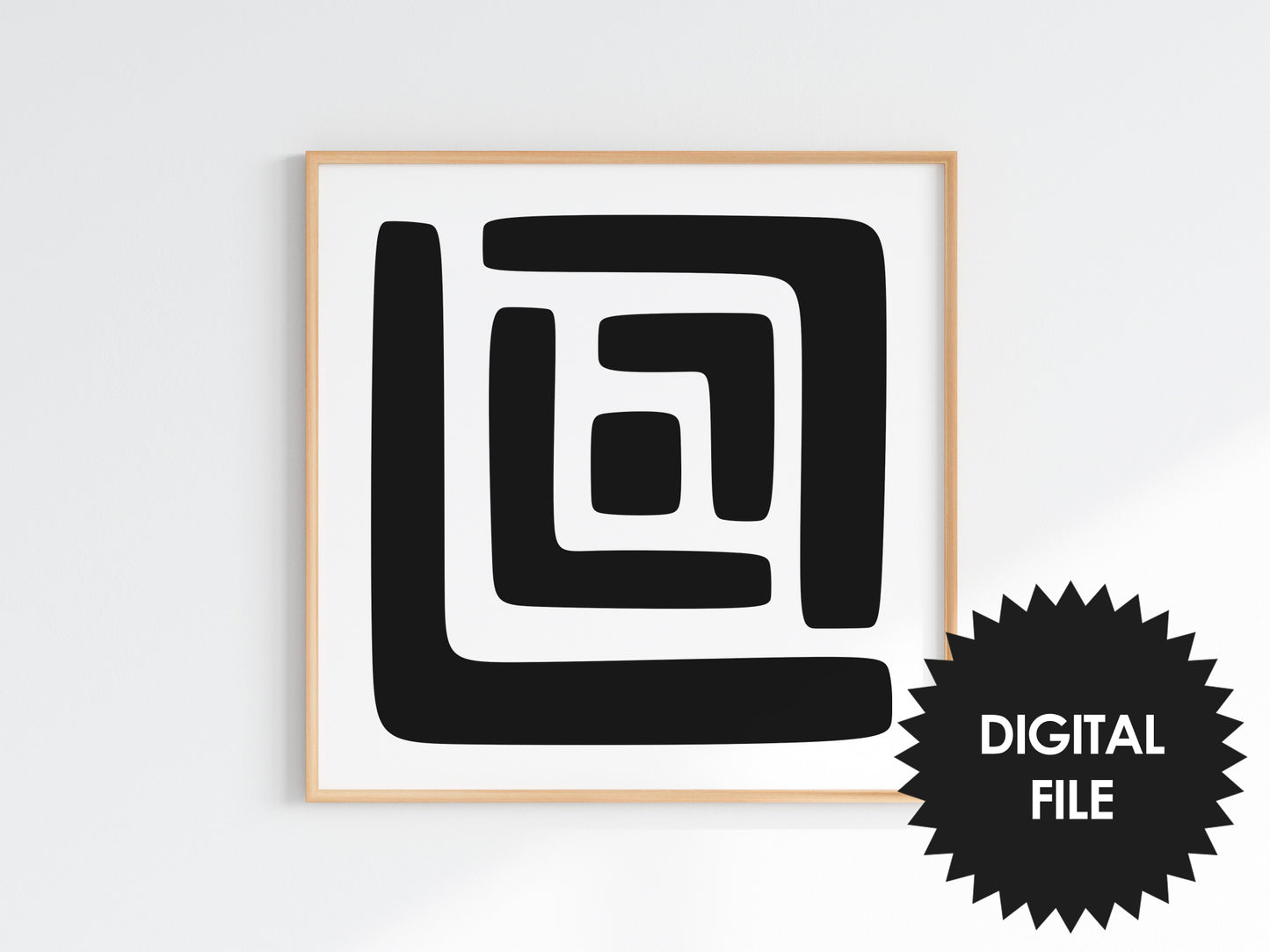 Printable Abstract Puzzle Squares Art #09 Set of 9 Wall Prints