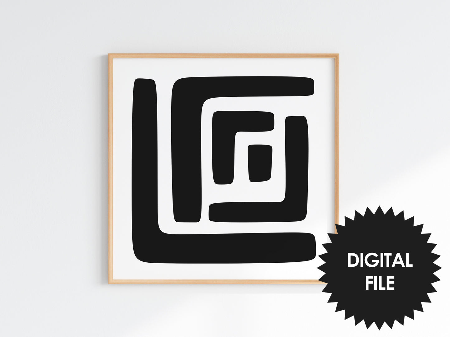 Printable Abstract Puzzle Squares Art #09 Set of 9 Wall Prints