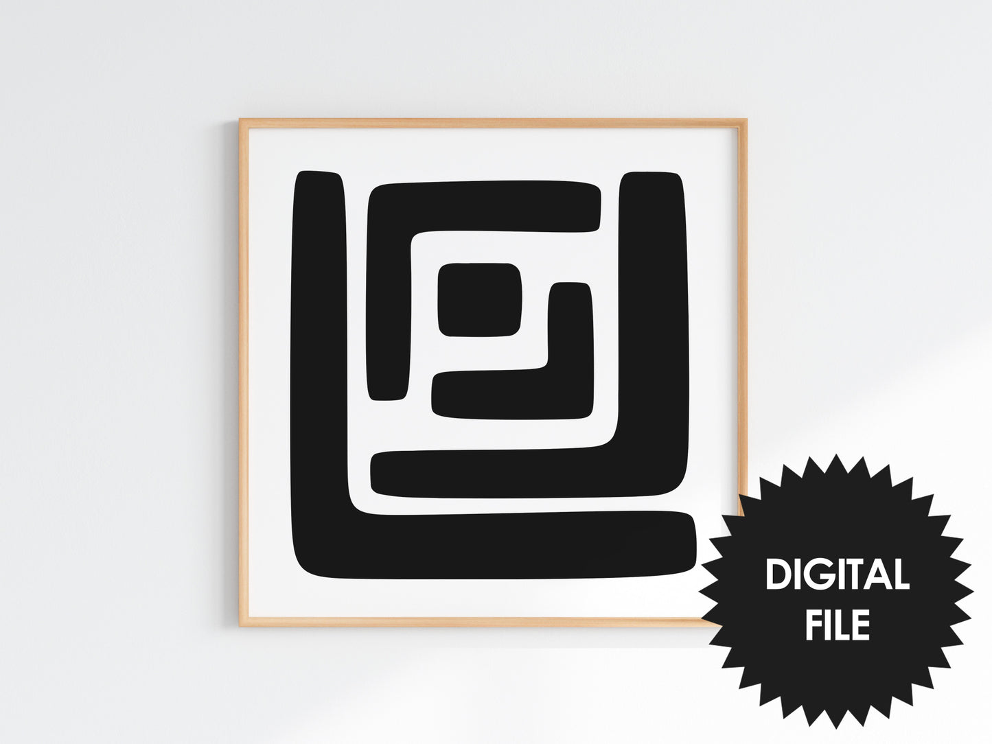 Printable Abstract Puzzle Squares Art #09 Set of 9 Wall Prints