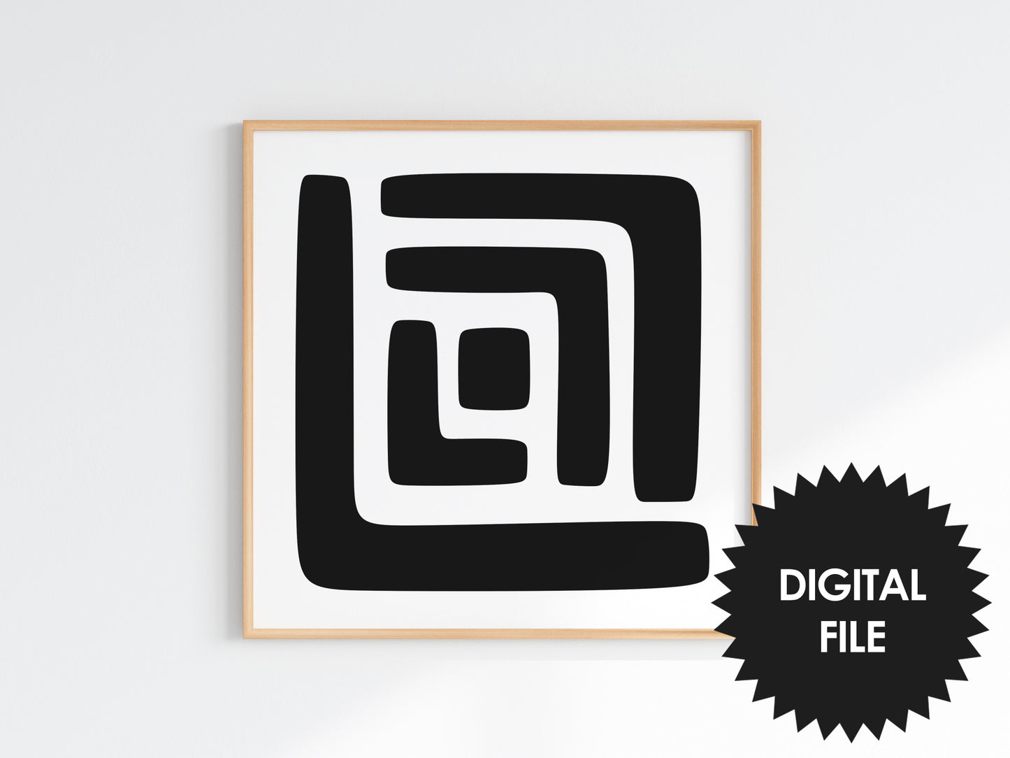Printable Abstract Puzzle Squares Art #09 Set of 9 Wall Prints