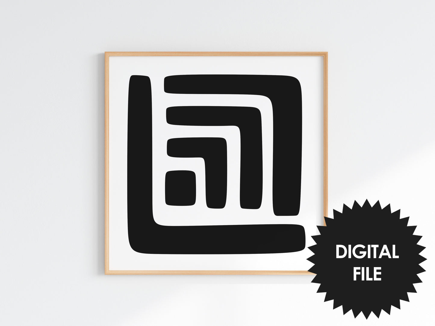 Printable Abstract Puzzle Squares Art #09 Set of 9 Wall Prints
