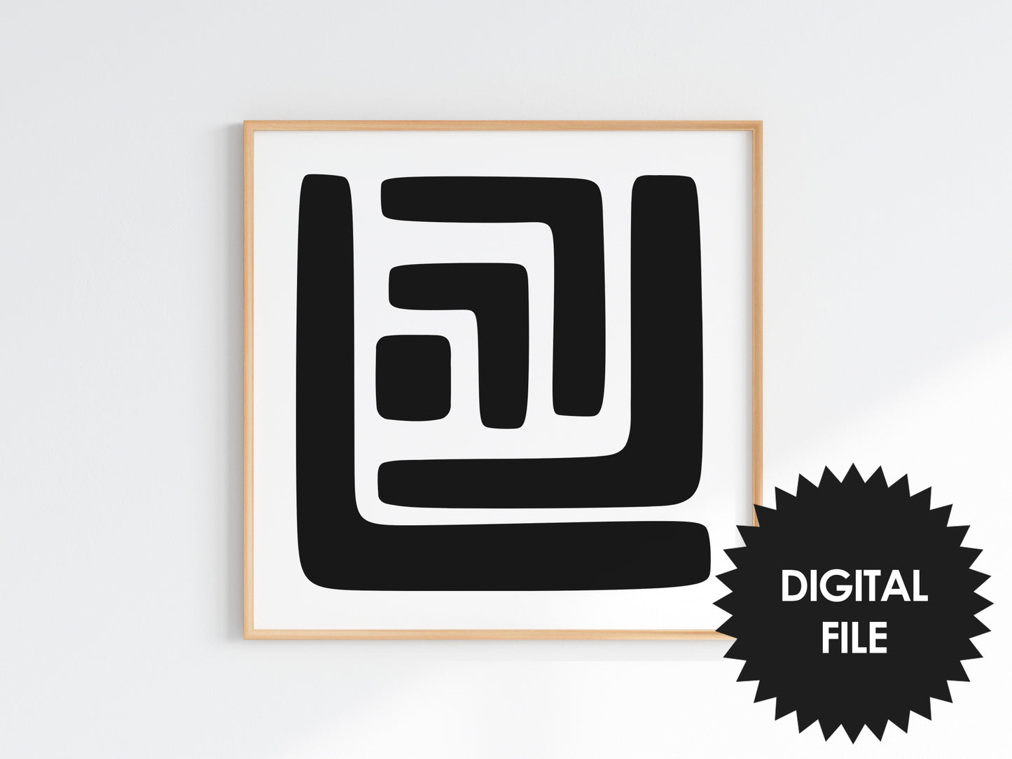 Printable Abstract Puzzle Squares Art #09 Set of 9 Wall Prints
