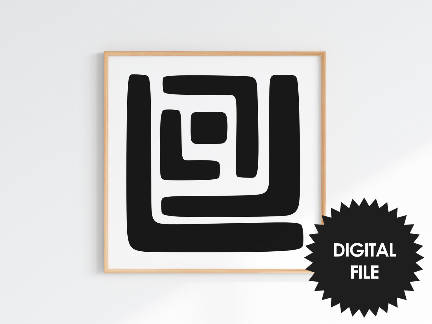 Printable Abstract Puzzle Squares Art #09 Set of 9 Wall Prints
