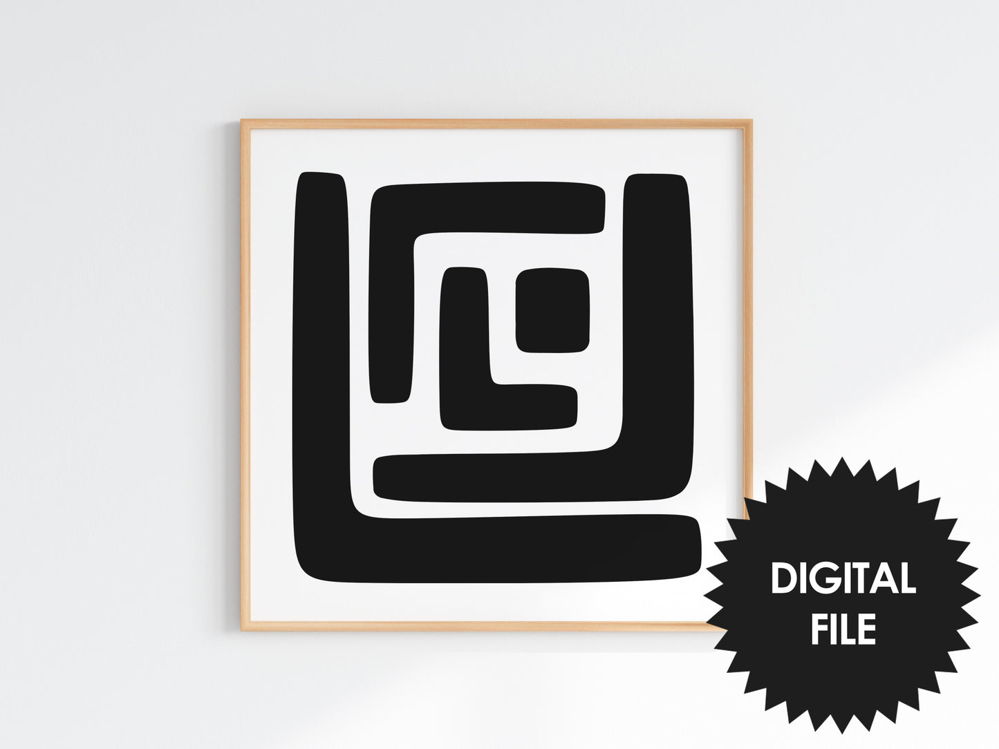 Printable Abstract Puzzle Squares Art #09 Set of 9 Wall Prints