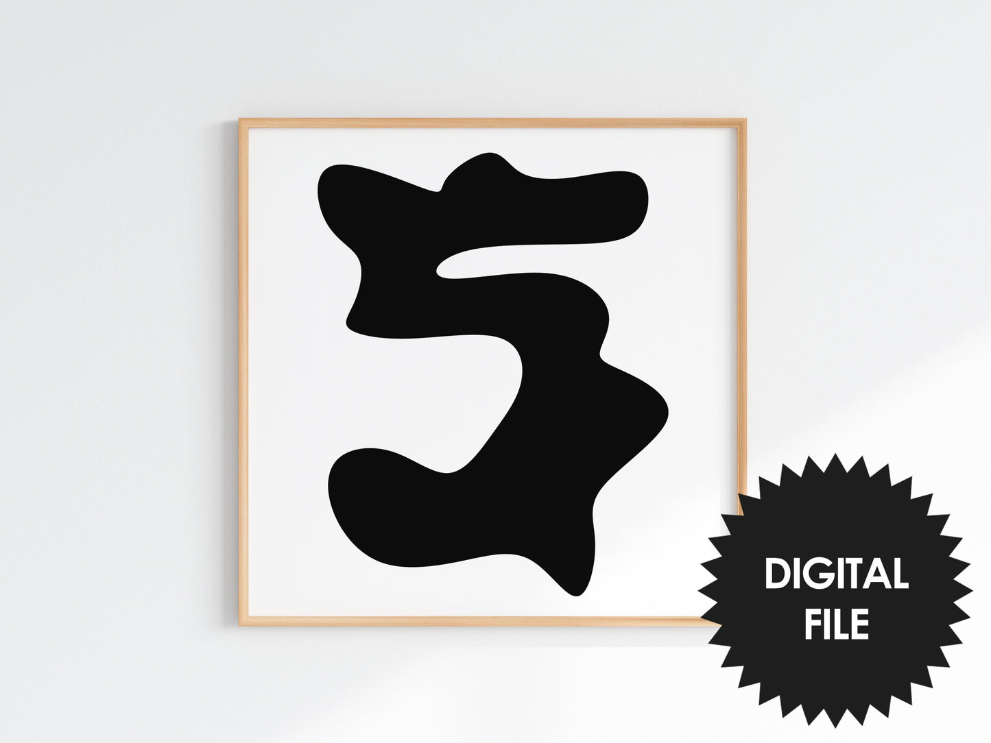 Printable Abstract Numbers, Set of 9 Wall Prints