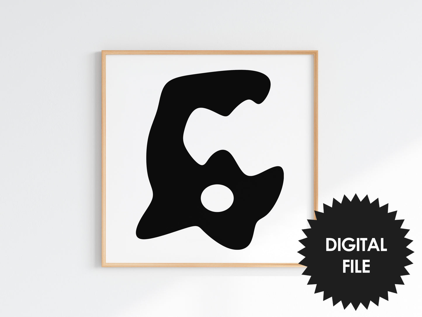 Printable Abstract Numbers, Set of 9 Wall Prints
