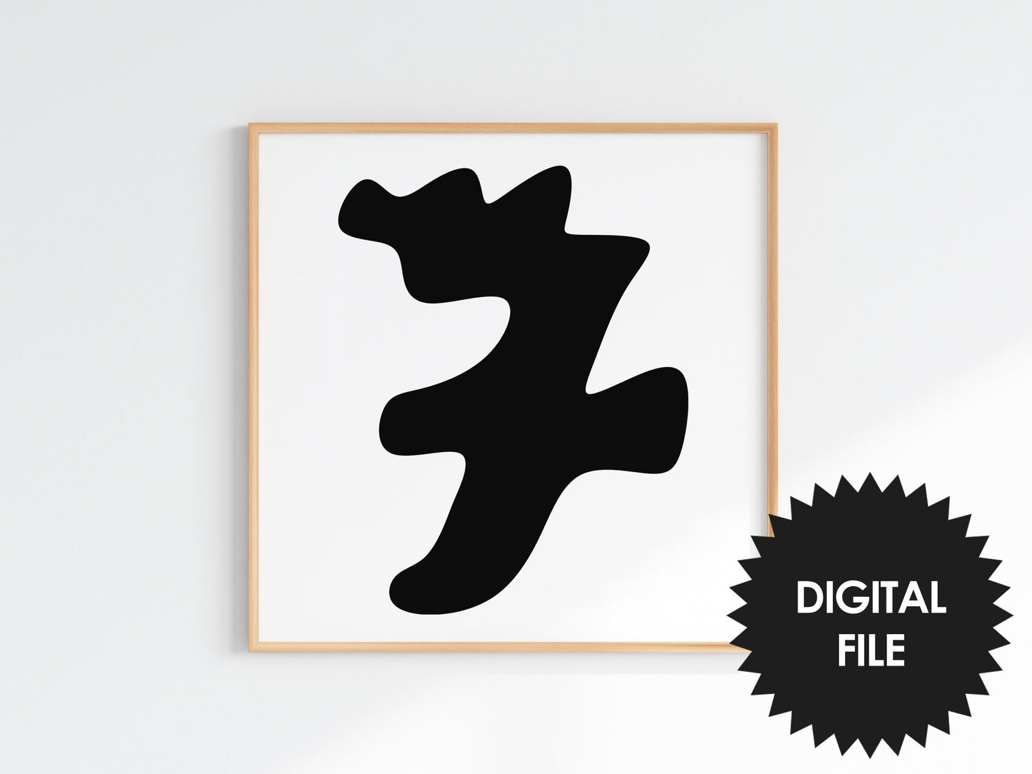 Printable Abstract Numbers, Set of 9 Wall Prints