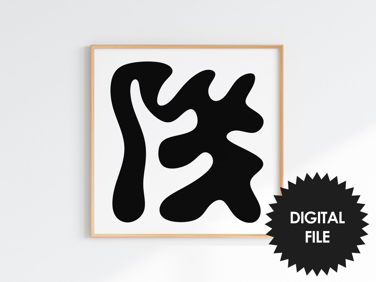 Squiggly Blobs Abstract Art Print, Set of 9 Prints