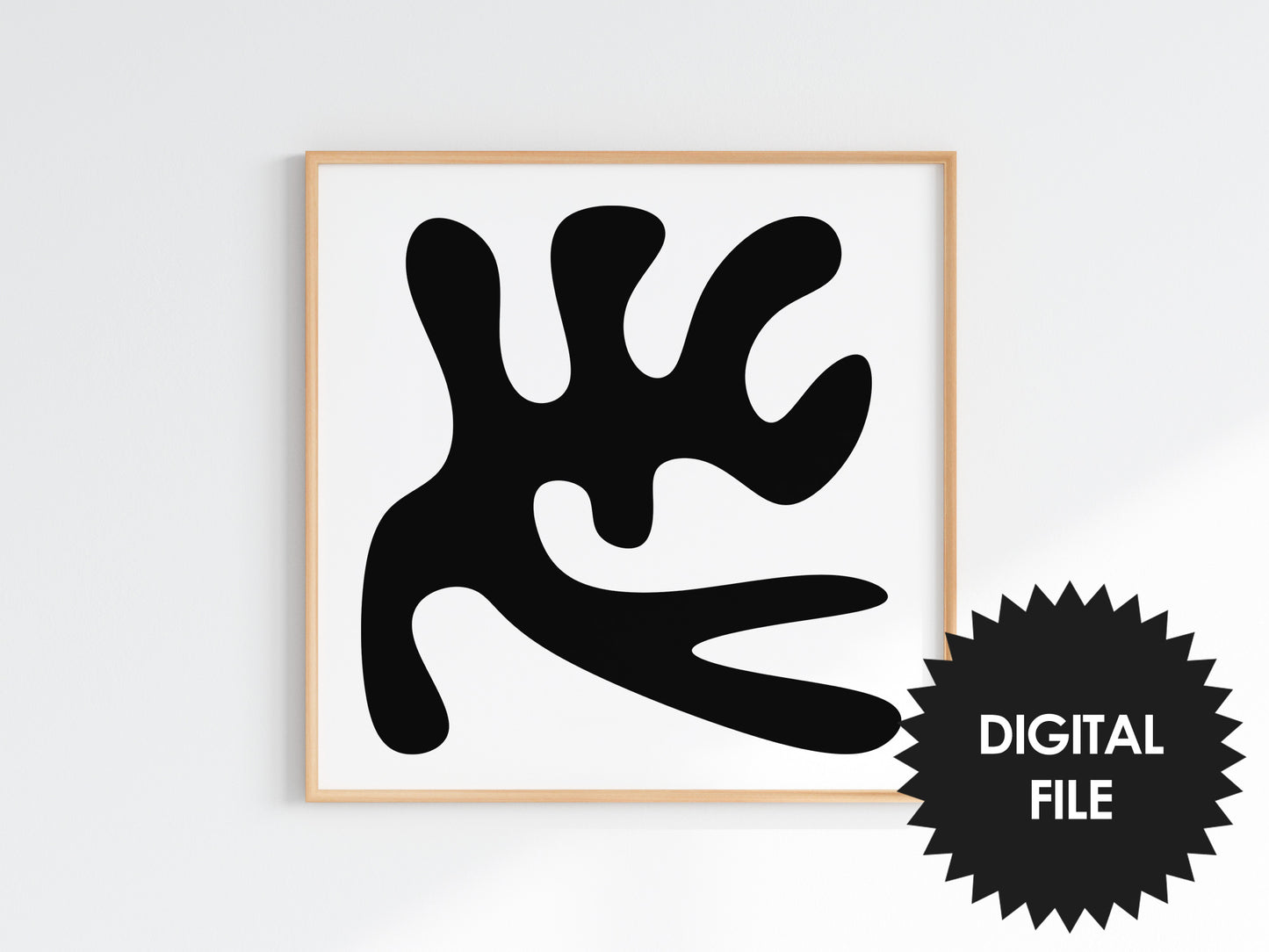 Squiggly Blobs Abstract Art Print, Set of 9 Prints