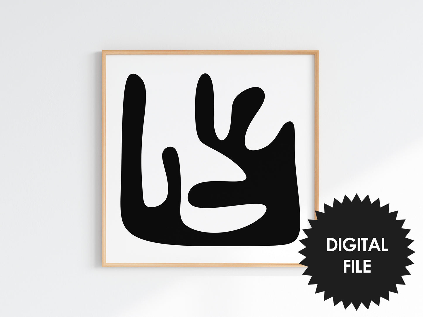 Squiggly Blobs Abstract Art Print, Set of 9 Prints