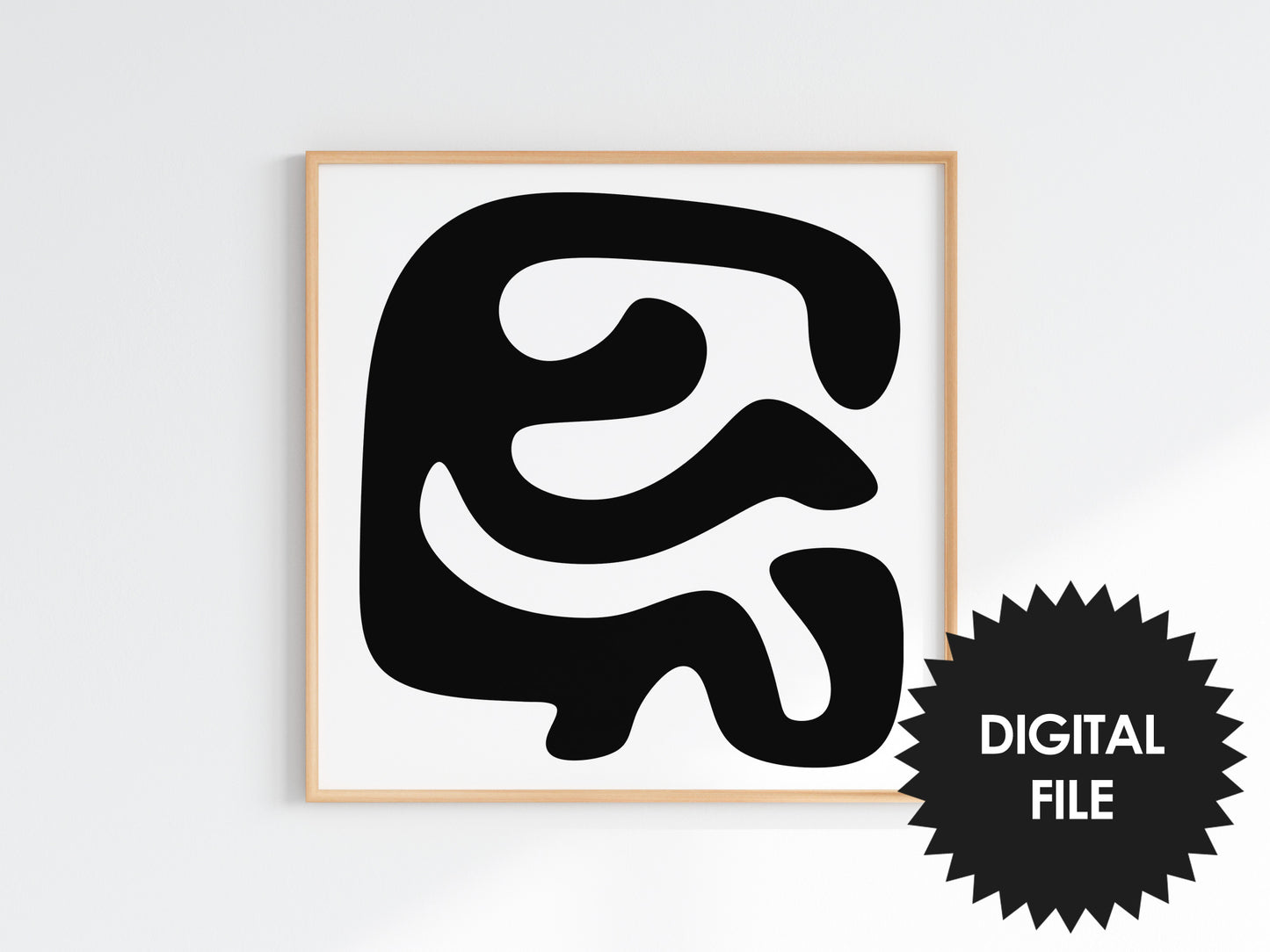 Squiggly Blobs Abstract Art Print, Set of 9 Prints
