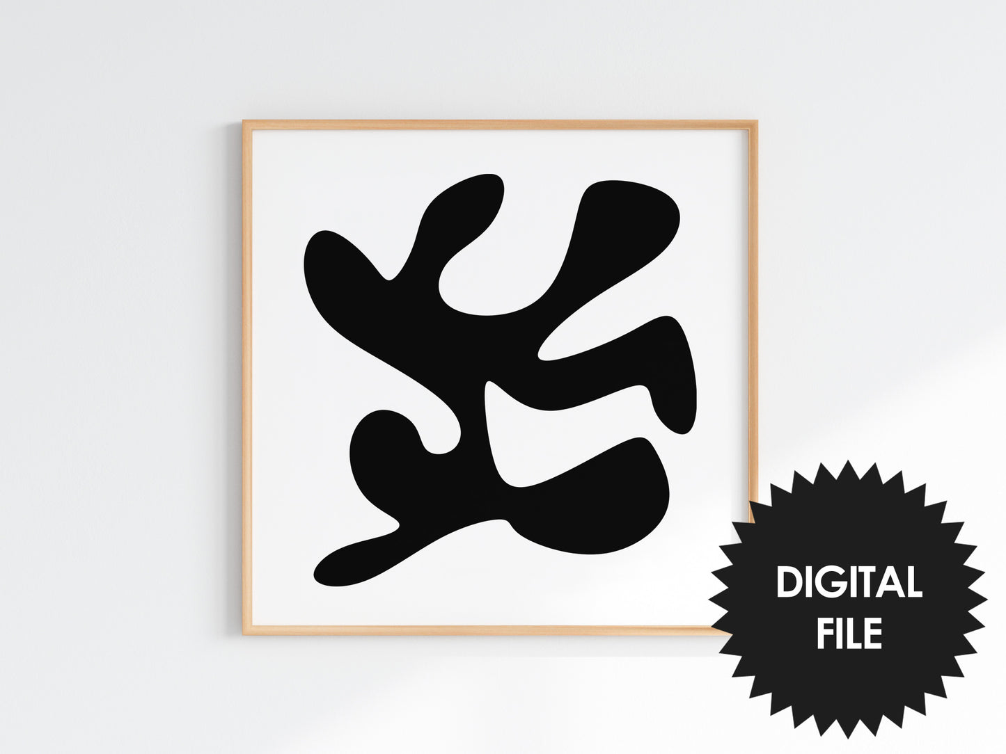 Squiggly Blobs Abstract Art Print, Set of 9 Prints