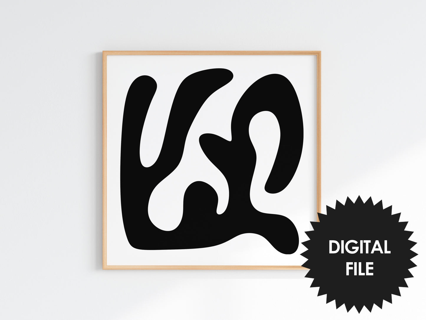 Squiggly Blobs Abstract Art Print, Set of 9 Prints