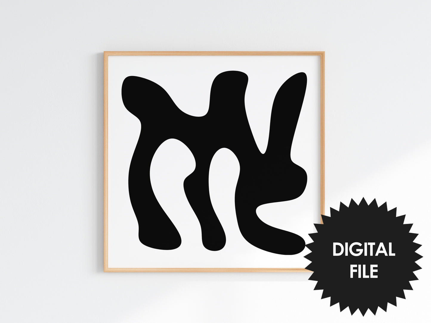 Squiggly Blobs Abstract Art Print, Set of 9 Prints