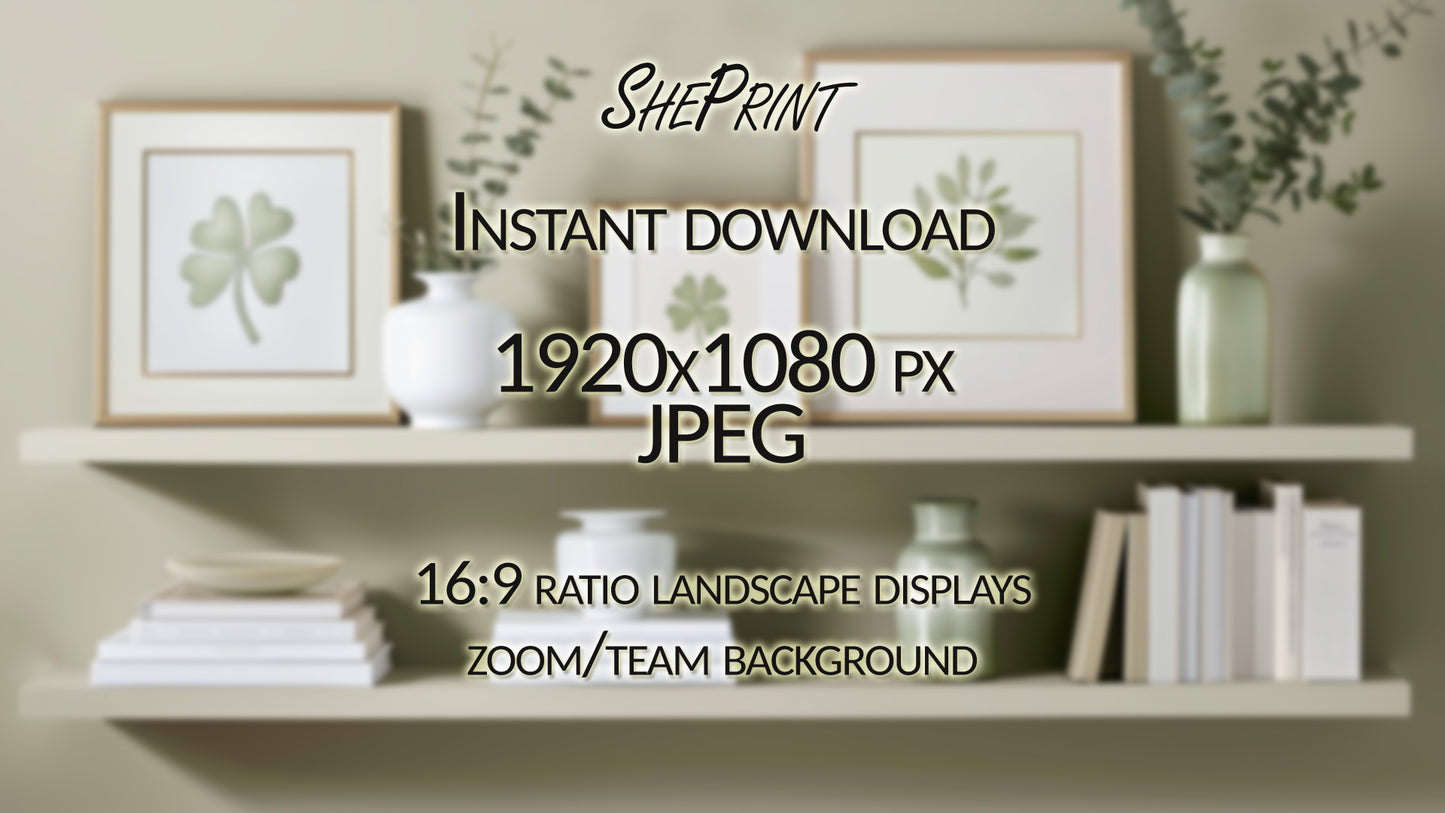 St Patrick's Theme Zoom Background, blur version full image preview