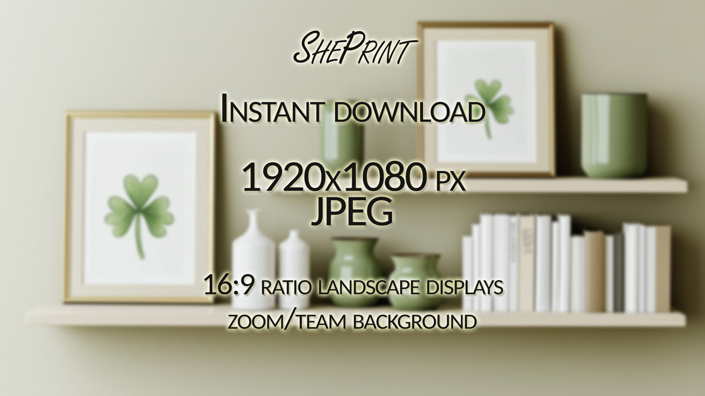 St Patrick's Day Simple Zoom Background blur version full image preview