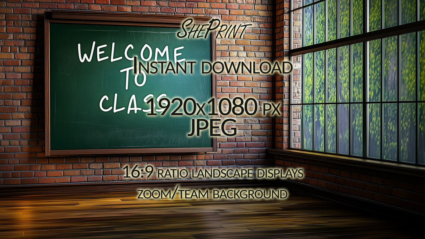 Zoom Background For Teachers, School Classroom clear version full image preview