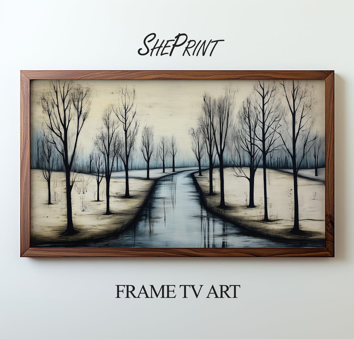 Tranquil Waters Winter Frame TV Art preview on screen