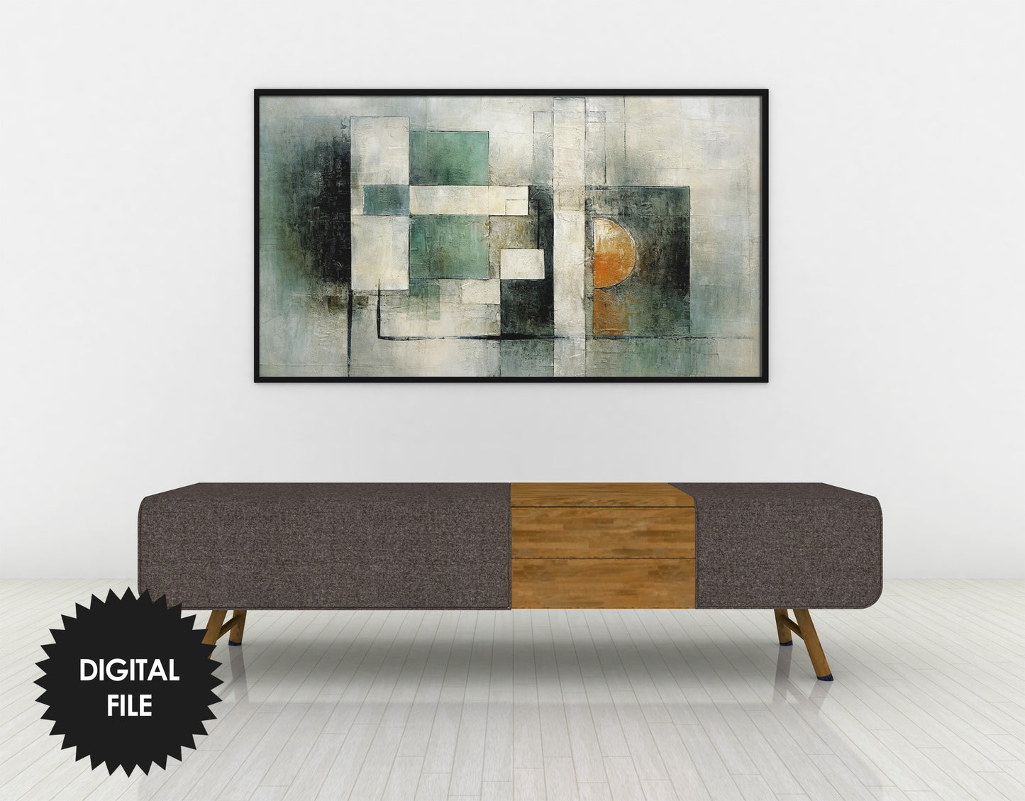Samsung Frame TV Art, Trendy Colors Abstract Art, Geometric Shapes Abstract Art, Digital TV Art, Instant Download