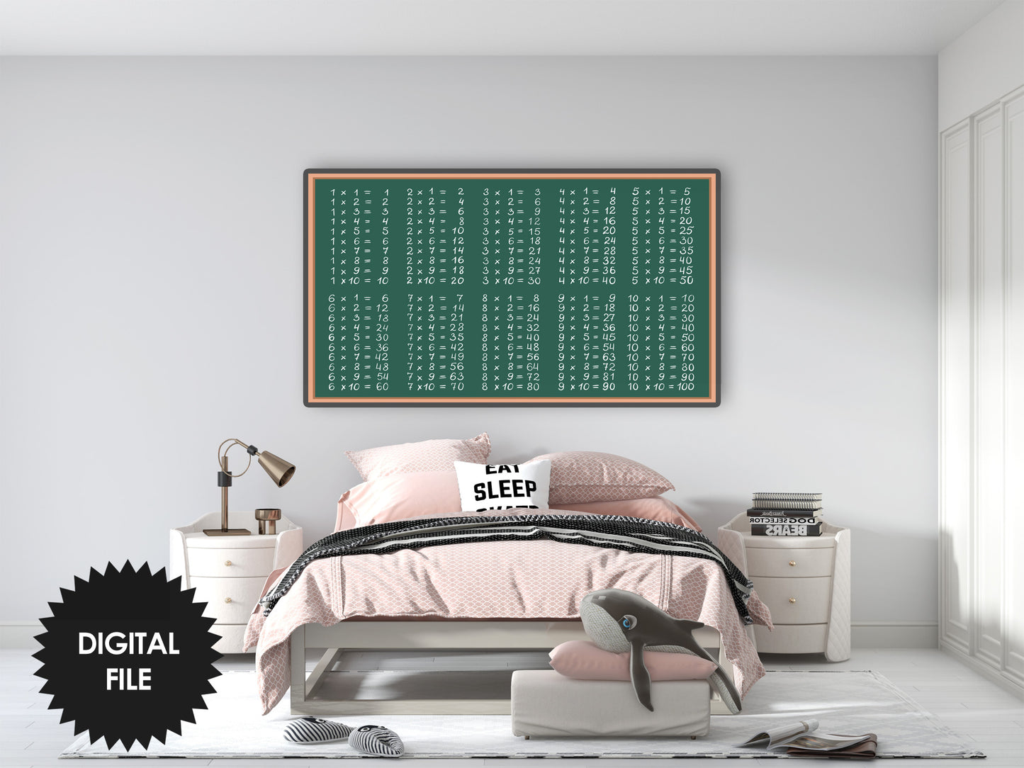 Samsung Frame TV Art Kids | Multiplication Chart | Educational Art | Digital TV Art | Frame TV art for Kids | Instant Download