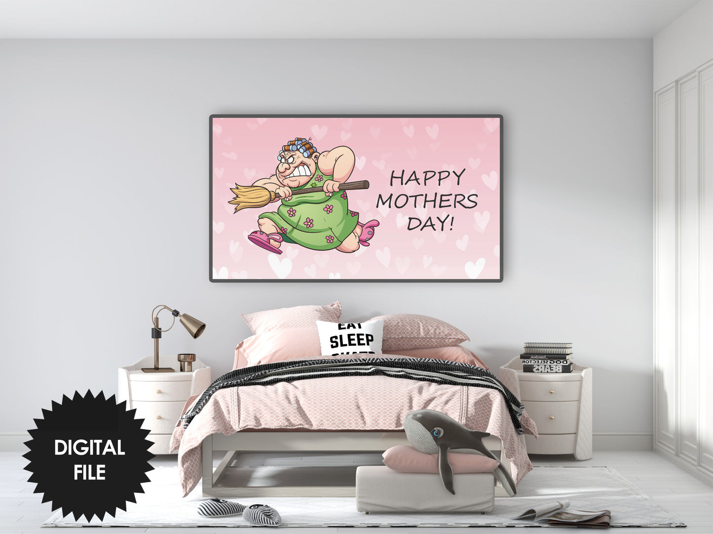 Funny Mother's Day TV Art | Happy Mother's Day | Grumpy Mom | Digital TV Art | Samsung Frame Tv Art | Instant Download