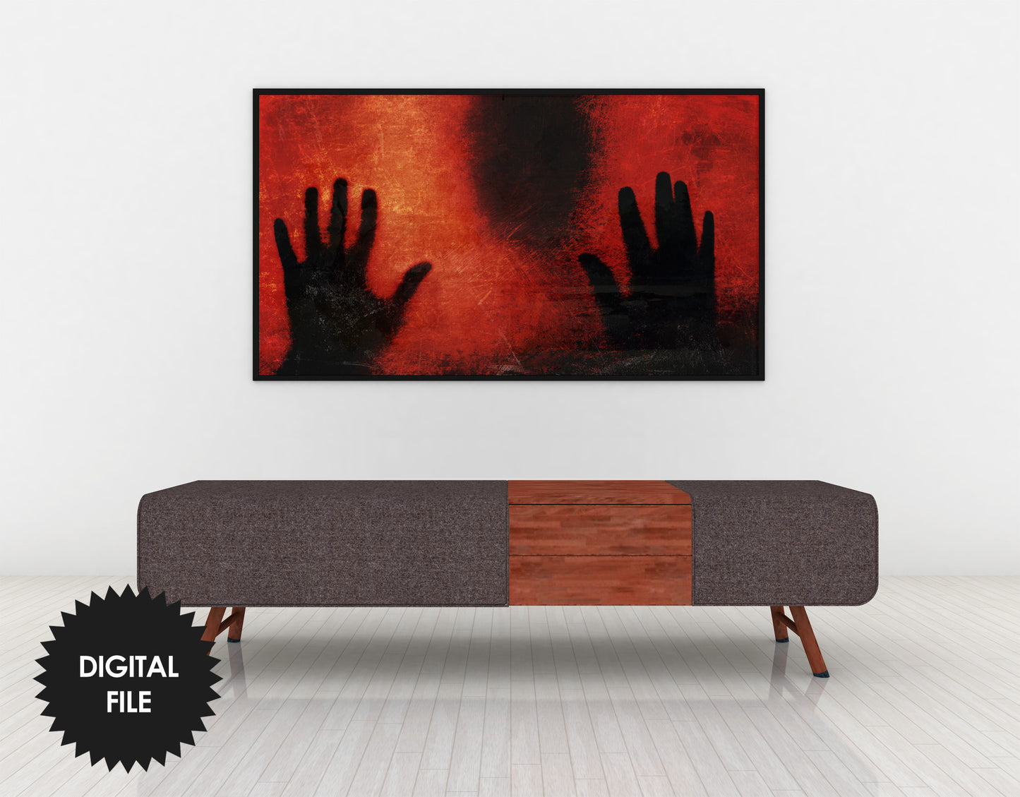 Samsung Frame TV Art | Trapped in Screen Halloween Horror TV Art | Digital TV Art | Instant Download