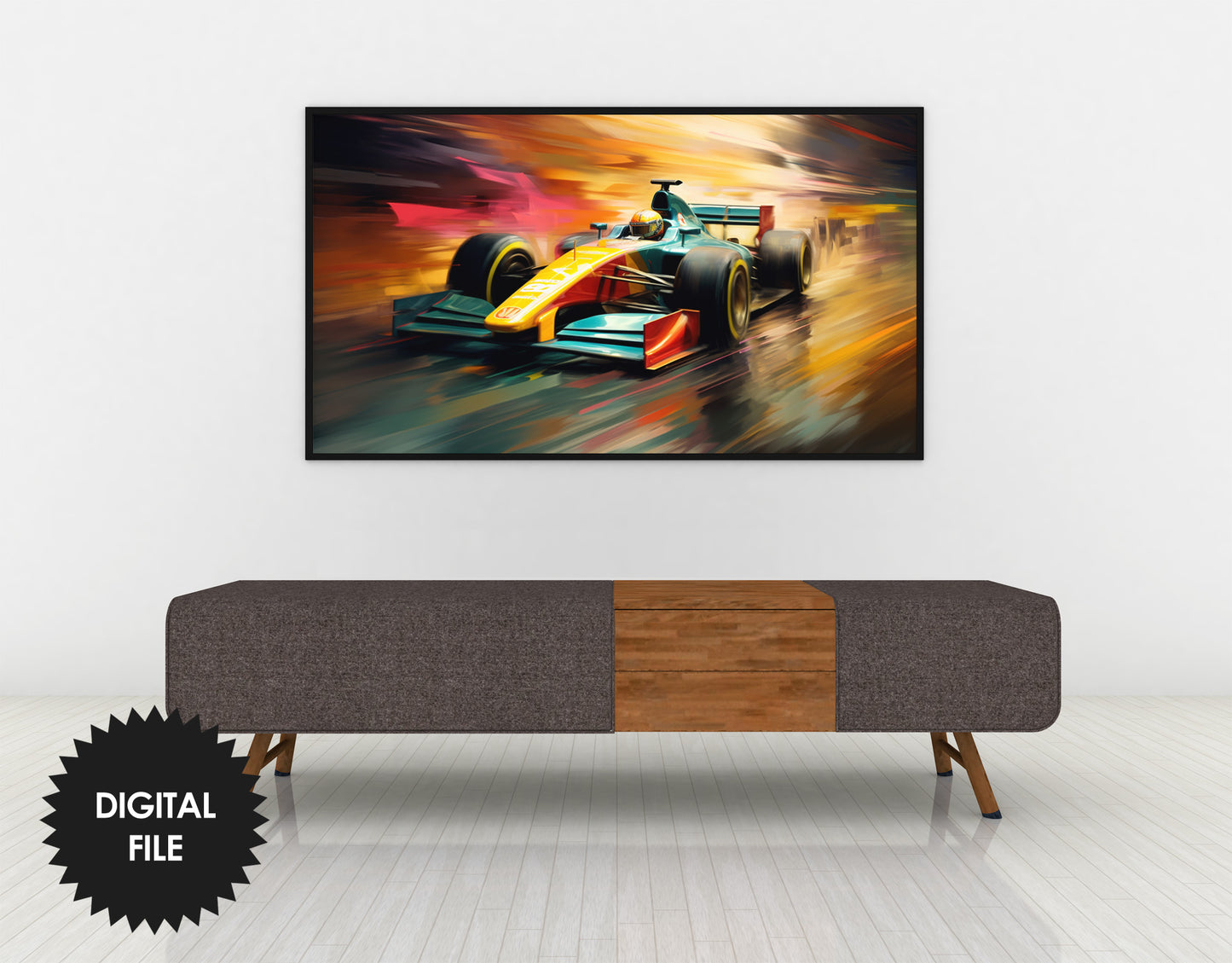Frame TV Art | Formula 1 Abstract Art | Oil Painting TV Art | Digital TV Art | Instant Download