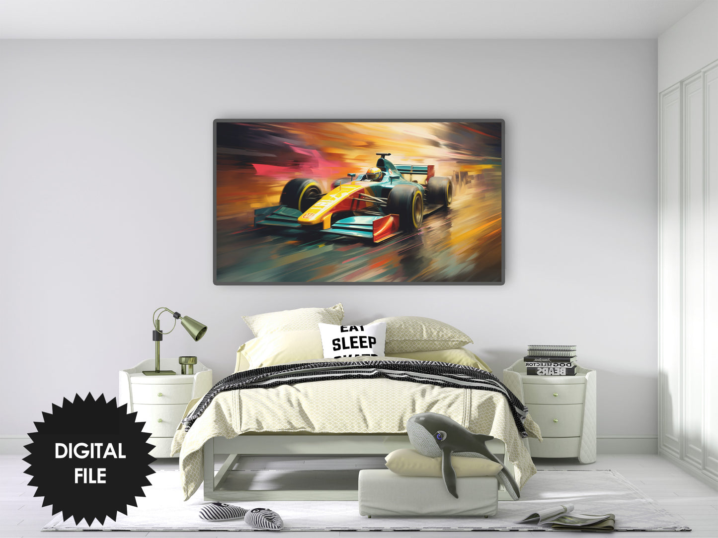 Frame TV Art | Formula 1 Abstract Art | Oil Painting TV Art | Digital TV Art | Instant Download