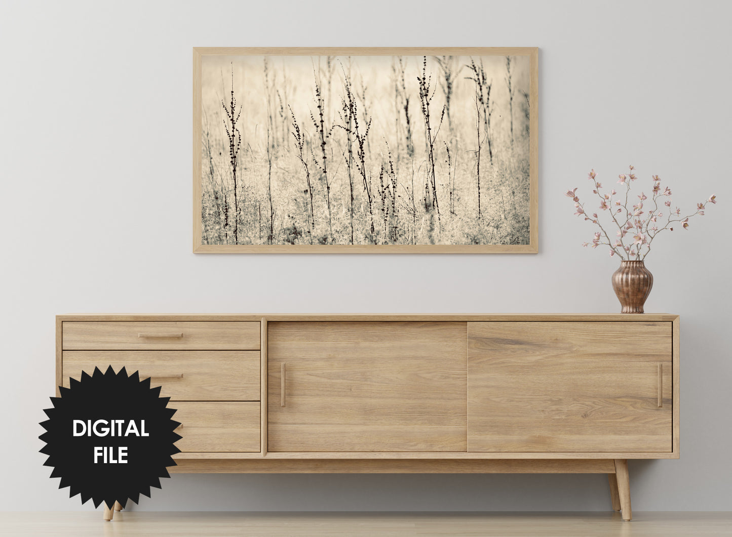 Vintage Fields Samsung Frame TV Art | Monochrome | Digital TV Art | Digital Painting | Instant Download