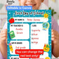 First Day of School Sign, Editable in Canva Template, Letter Size, Digital Download, what you can edit.