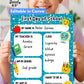 First Day of School Sign, Editable in Canva Template, Letter Size, Digital Download, blue version
