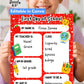 First Day of School Sign, Editable in Canva Template, Letter Size, Digital Download, red version
