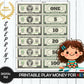 Kids Play Money, Pretend Cash, Printable Dollars For Kids, Classroom Money preview