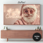 Merry Christmas Pink Santa Frame TV Art preview in living room