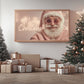Merry Christmas Pink Santa Frame TV Art preview in Christmas ambience